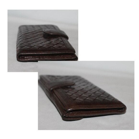 Vintage Mr Joy Italy Quilted Leather Shoulder Purse + Intricco Woven Wallet Set - Picture 8 of 9